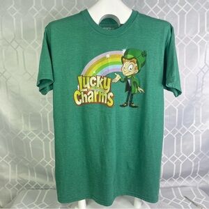 Lucky Charms Green Leprechaun Graphic Tee Kids Size Large